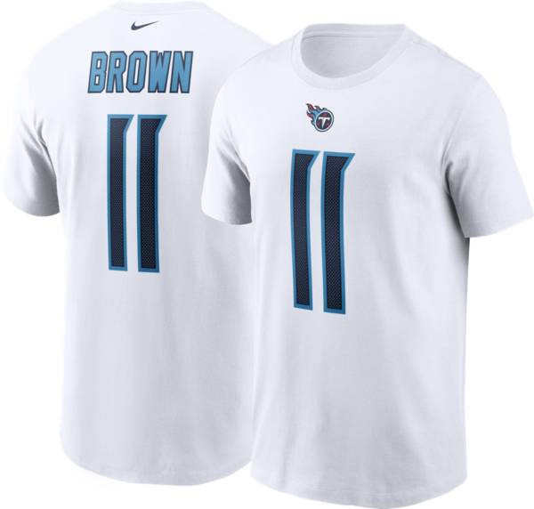 Nike Men's Tennessee Titans A.J. Brown #11 White T-Shirt