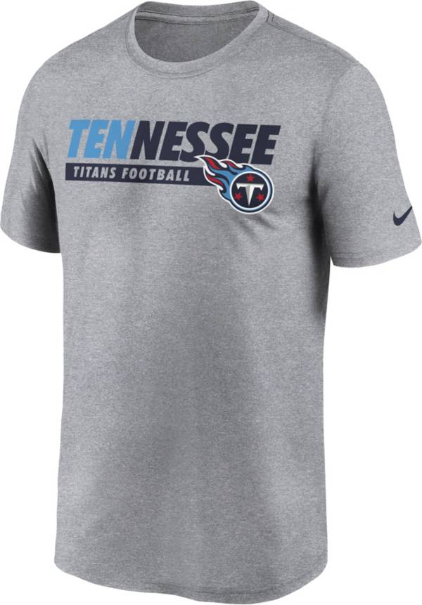 Nike Men's Tennessee Titans Club Wordmark Legend Grey T-Shirt