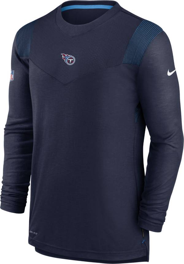 Nike Men's Tennessee Titans Sideline Player Dri-FIT Long Sleeve Navy T-Shirt