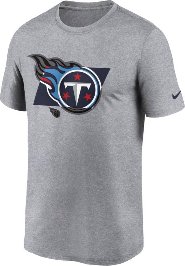 Nike Men's Tennessee Titans Tonal Logo Legend Grey T-Shirt