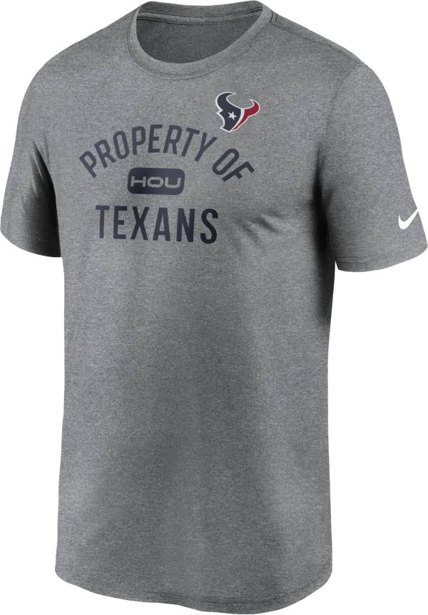 Nike Men's Houston Texans Legend 'Property Of' Grey T-Shirt