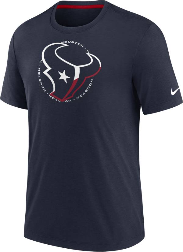 Nike Men's Houston Texans Impact Tri-Blend Navy T-Shirt