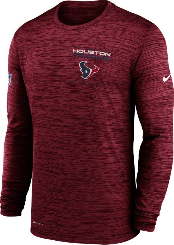 Nike Men's Houston Texans Sideline Legend Velocity Red Long Sleeve T-Shirt