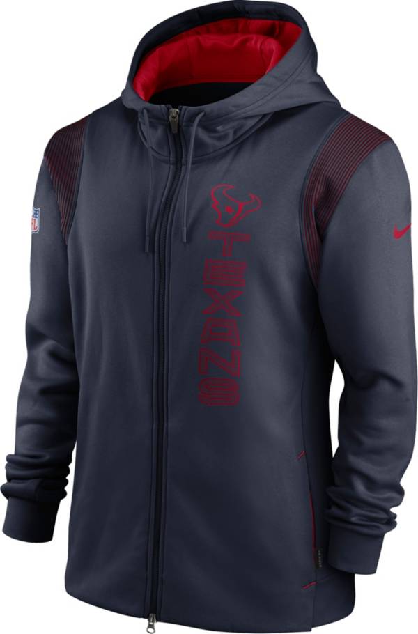 Nike Men's Houston Texans Sideline Therma-FIT Full-Zip Navy Hoodie product image