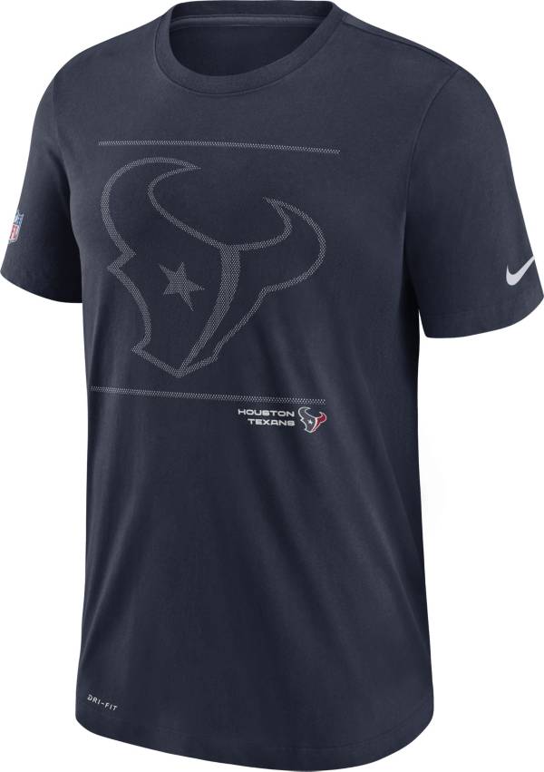 Nike Men's Houston Texans Sideline Team Issue Navy Performance T-Shirt