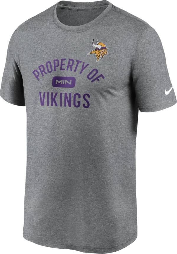 Nike Men's Minnesota Vikings Legend 'Property Of' Grey T-Shirt