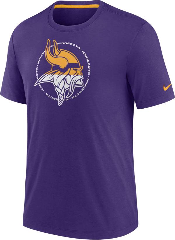 Nike Men's Minnesota Vikings Impact Tri-Blend Purple T-Shirt
