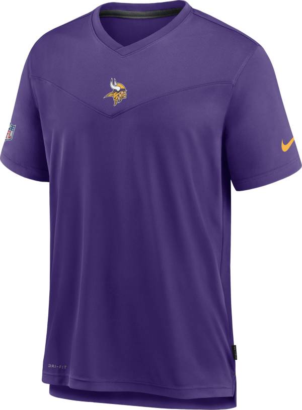 Nike Men's Minnesota Vikings Sideline Coaches Purple T-Shirt