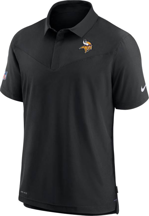 Nike Men's Minnesota Vikings Sideline Coaches Black Polo