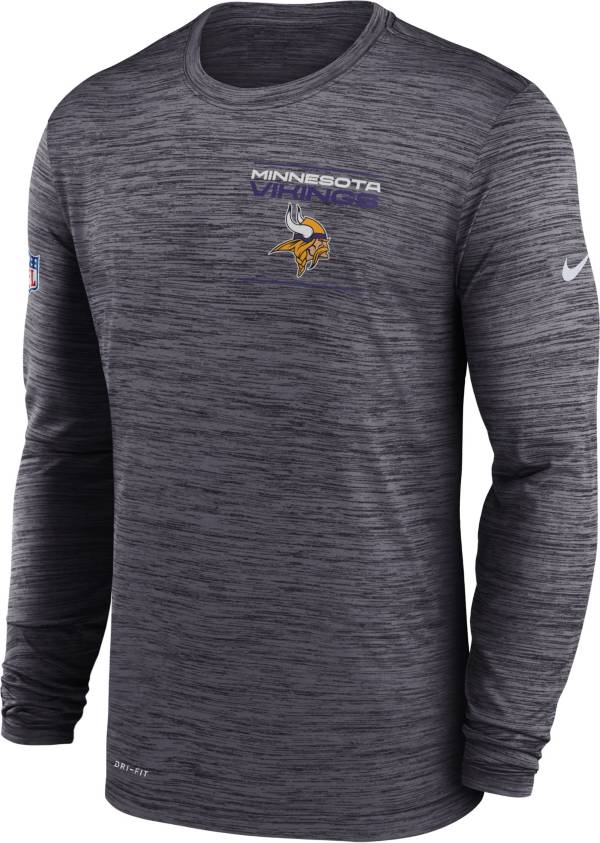 Nike Men's Minnesota Vikings Sideline Legend Velocity Black Long Sleeve T-Shirt