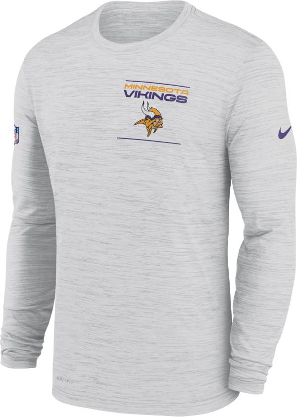 Nike Men's Minnesota Vikings Sideline Legend Velocity White Long Sleeve T-Shirt