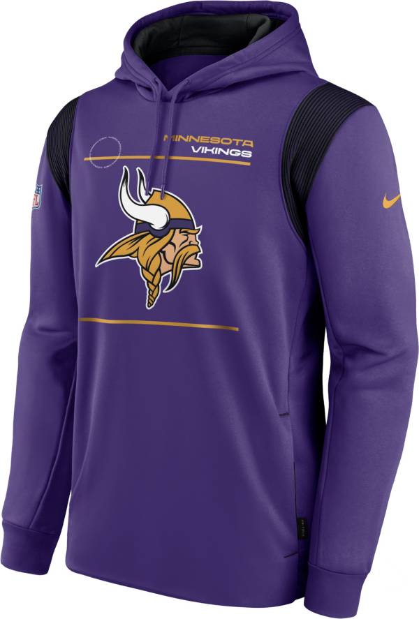 Nike Men's Minnesota Vikings Sideline Therma-FIT Purple Pullover Hoodie