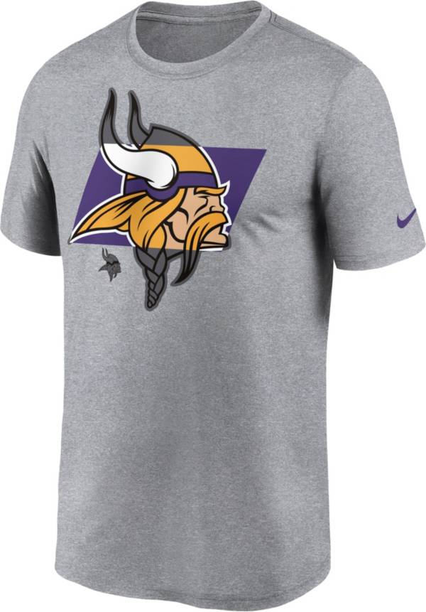 Nike Men's Minnesota Vikings Tonal Logo Legend Grey T-Shirt