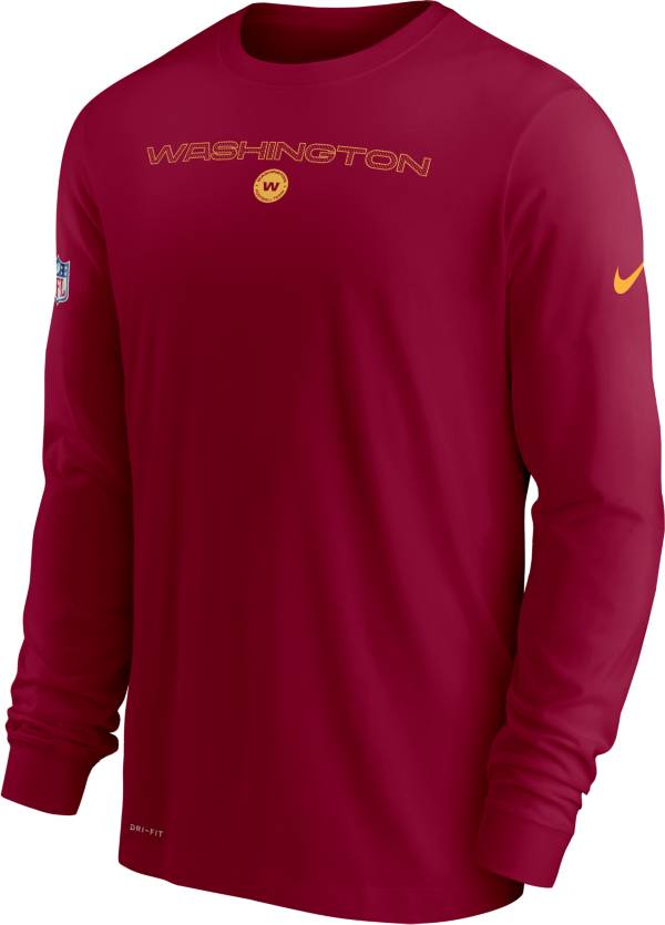 Nike Men's Washington Football Team Sideline Team Issue Red Long Sleeve T-Shirt