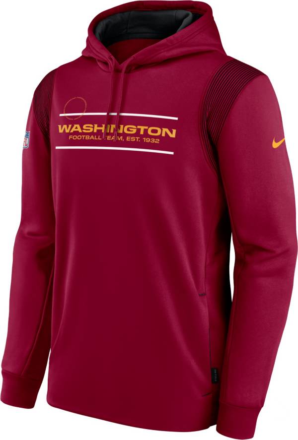 Nike Men's Washington Football Team Sideline Therma-FIT Red Pullover Hoodie