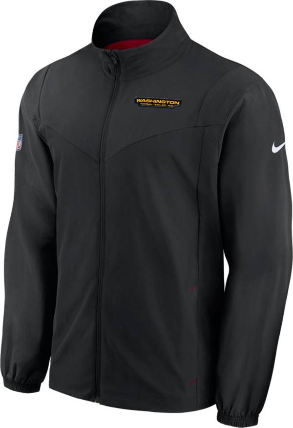 Nike Men's Washington Football Team Sideline Woven Full-Zip Black Jacket