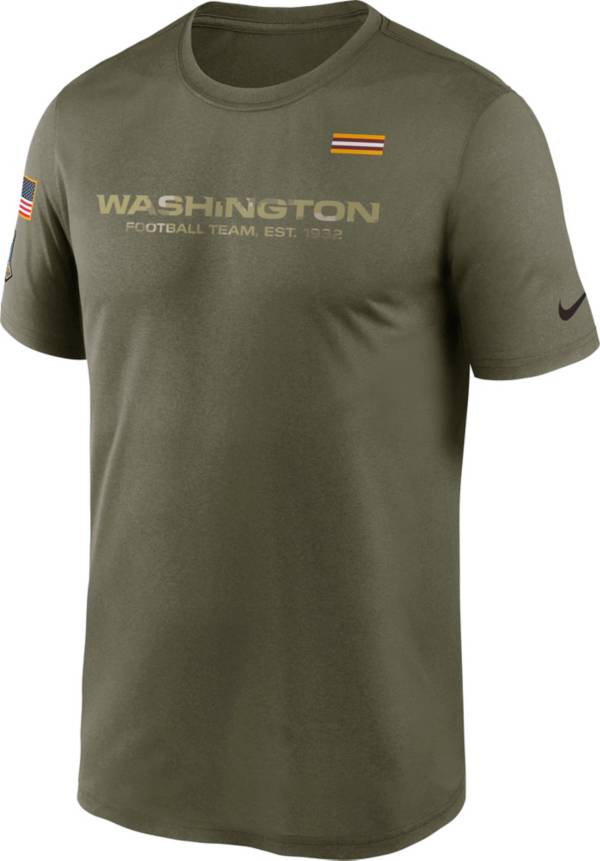 Nike Men's Washington Football Team Salute to Service Olive Legend T-Shirt