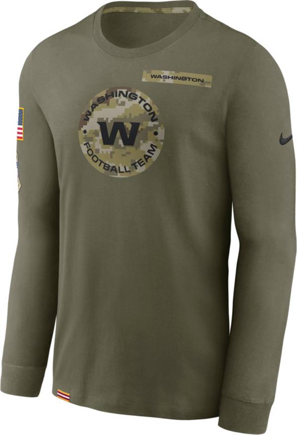 Nike Men's Washington Football Team Salute to Service Olive Long Sleeve T-Shirt