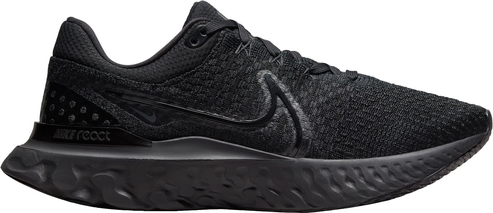 nike free rn flyknit triple black