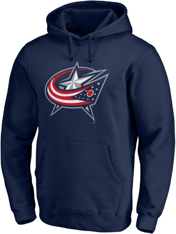 NHL Columbus Blue Jackets Logo Navy Pullover Hoodie