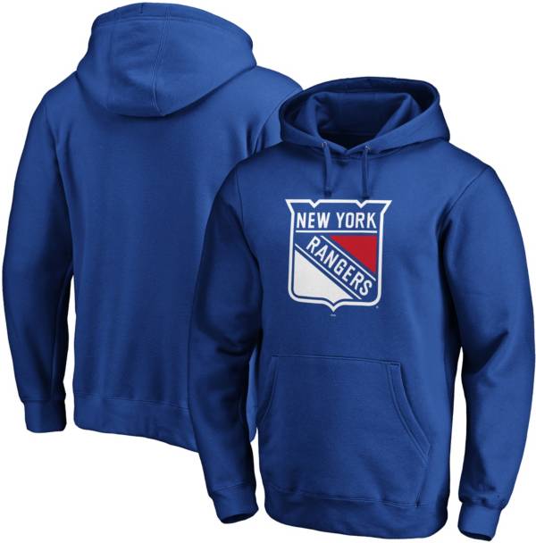 NHL New York Rangers Logo Royal Pullover Hoodie