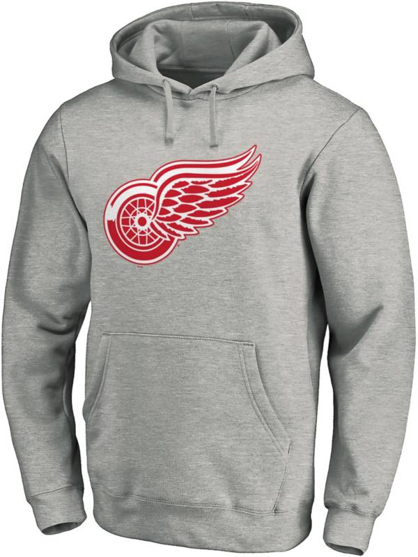 NHL Detroit Red Wings Logo Grey Pullover Hoodie