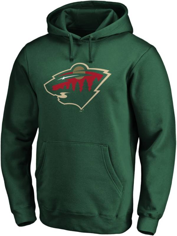 NHL Minnesota Wild Logo Green Pullover Hoodie