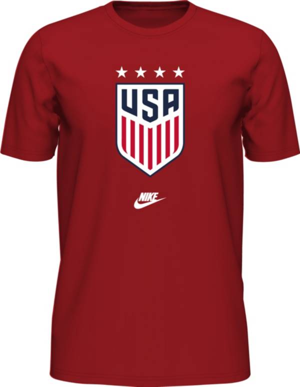 Nike Men's USWNT 4-Star Crest Red T-Shirt