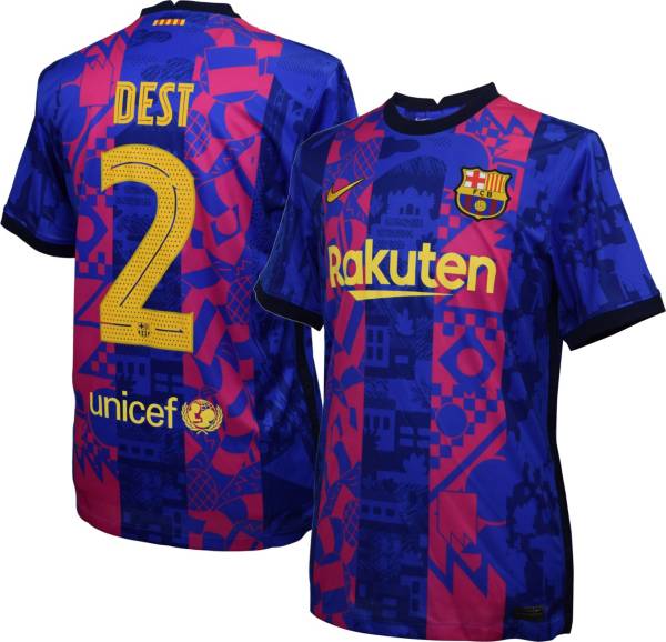 Nike FC Barcelona '21 Sergiño Dest #2 Breathe Stadium Third Replica Jersey