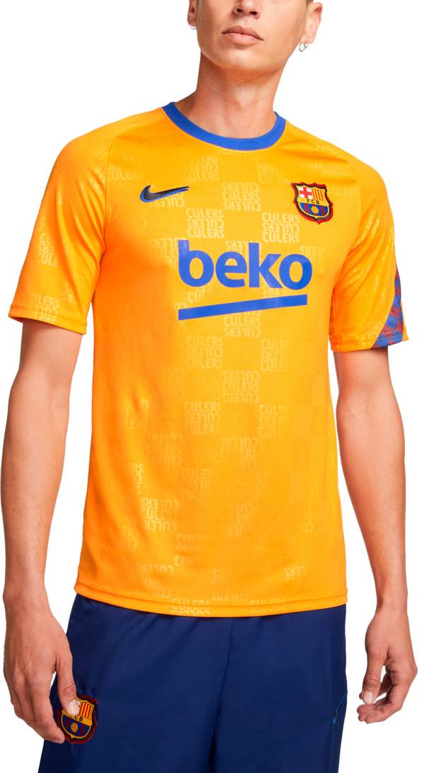 Nike FC Barcelona '21 Orange Prematch Jersey