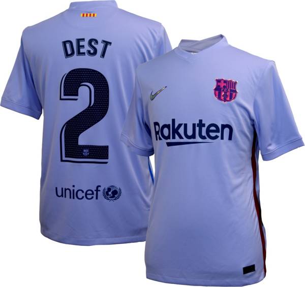 Nike FC Barcelona Sergiño Dest #2 Breathe Stadium Away Replica Jersey