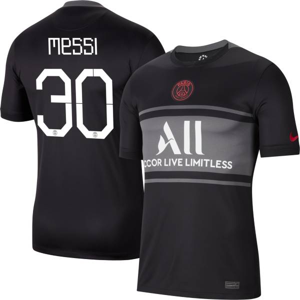 Nike Men's Paris Saint-Germain '21 Lionel Messi #30 Breathe Stadium Third Replica Jersey