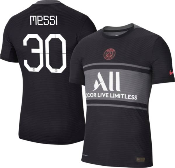 Jordan Men's Paris Saint-Germain '21 Lionel Messi #30 Breathe Stadium Third Authentic Jersey