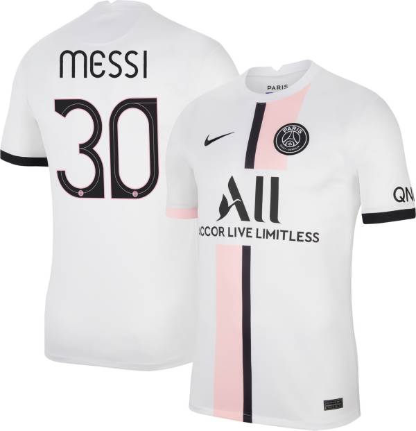 Nike Men's Paris Saint-Germain '21 Lionel Messi #30 Breathe Stadium Away Replica Jersey