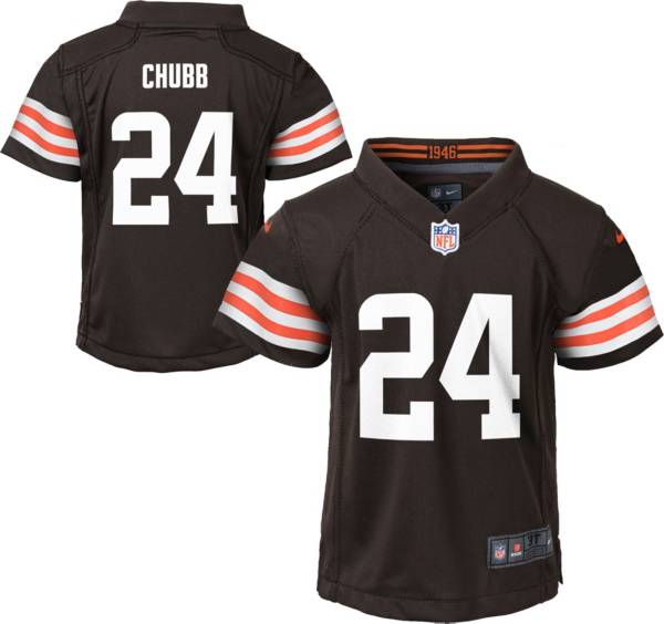 Nike Toddler Cleveland Browns Nick Chubb #24 Brown Game Jersey