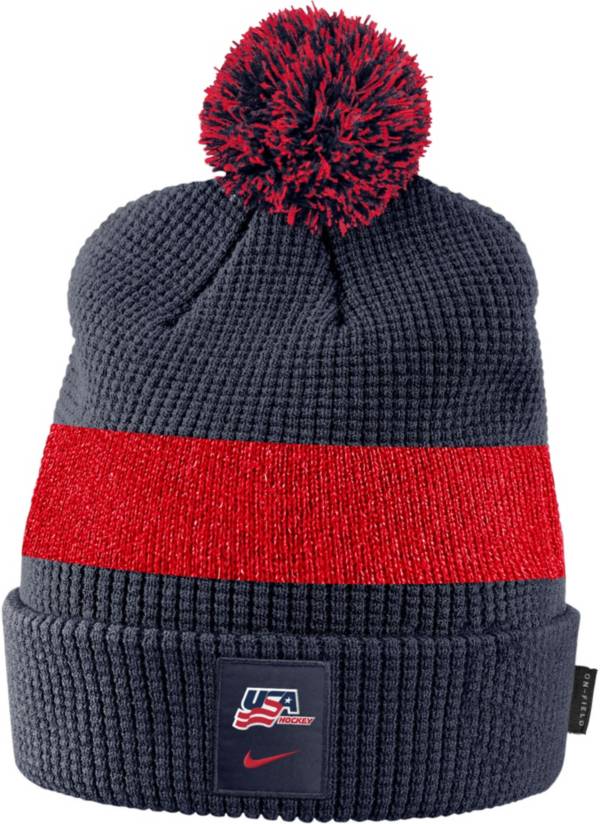 Nike USA Hockey 2022 Olympics Pom Knit Beanie