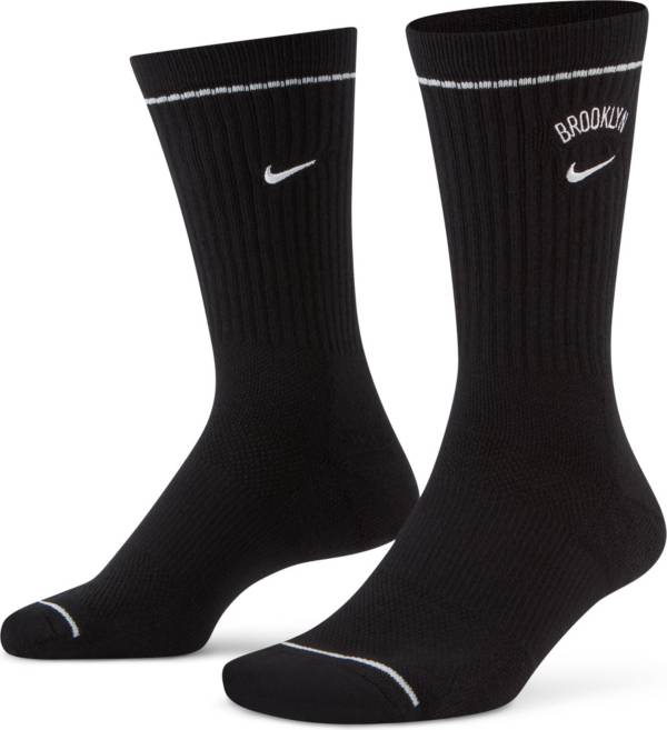 Nike Brooklyn Nets Black Elite Crew Socks