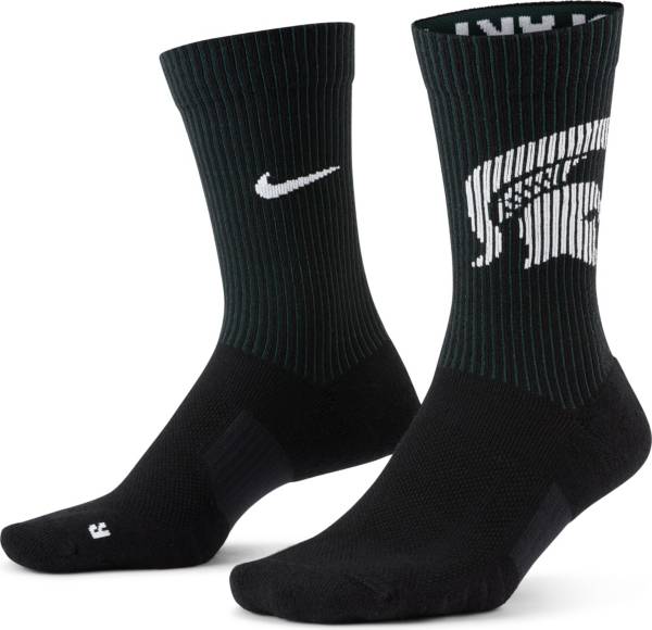 Nike Men's Michigan State Spartans Multiplier 2-Pair Crew Socks