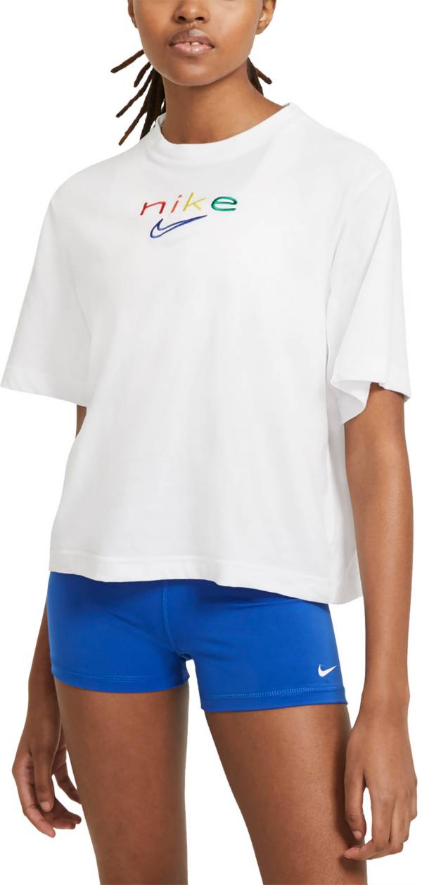Nike Women's Dri-FIT Boxy Rainbow Training T-Shirt