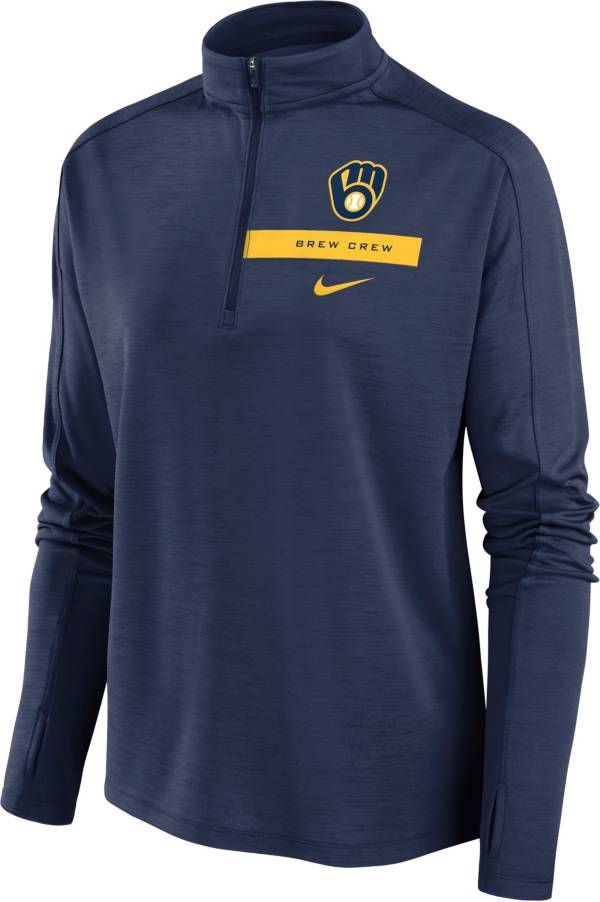 Nike Women's Milwaukee Brewers Navy Local Pacer Long Sleeve Shirt