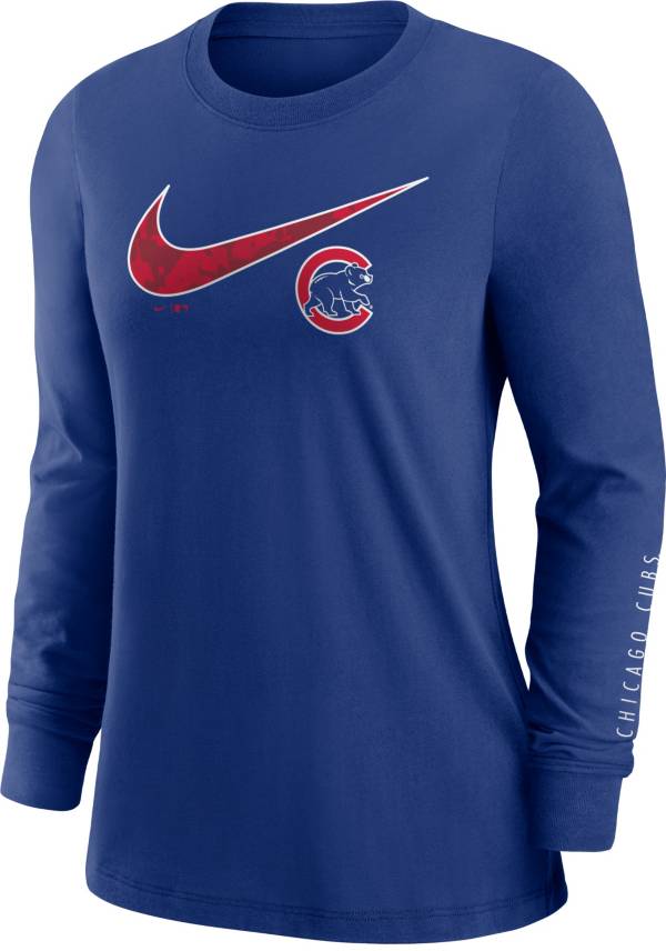 Nike Women's Chicago Cubs Blue Long Sleeve T-Shirt