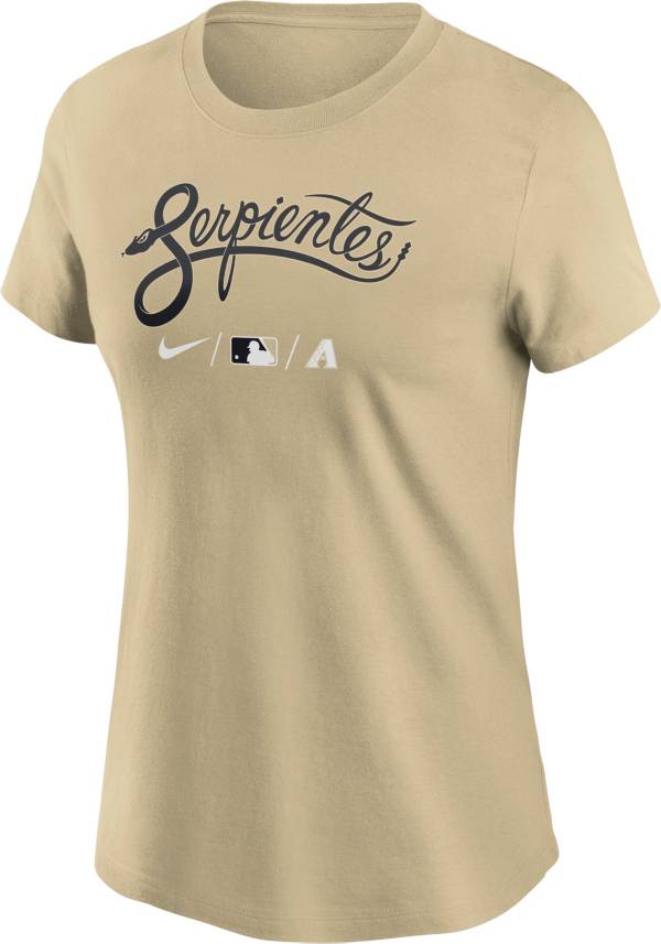 Nike Women's Arizona Diamondbacks Gold 2021 City Connect Wordmark T-Shirt