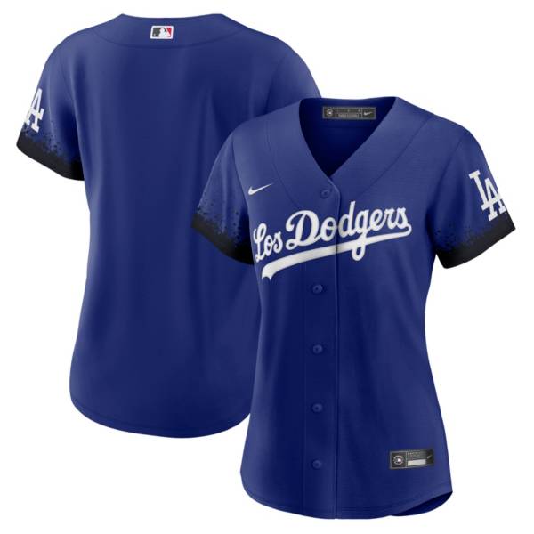 جرة البن Women's Los Angeles Dodgers Blank Blue 2021 City Connect Cool Base Stitched Jersey عسكرية سعودية