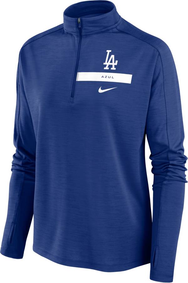 Nike Women's Los Angeles Dodgers Blue Local Pacer Quarter-Zip Shirt