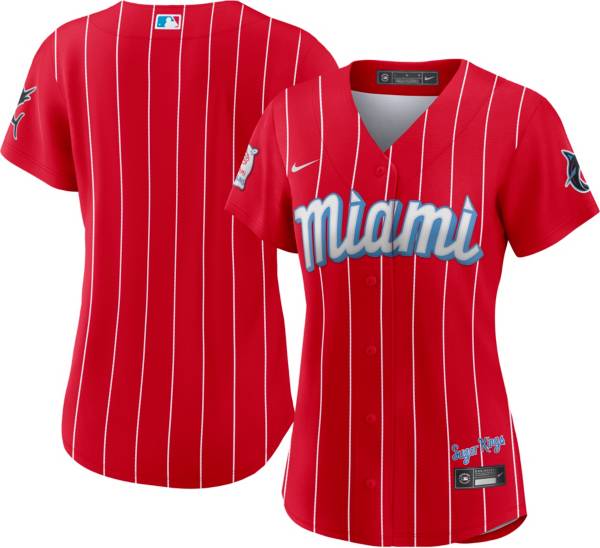 Nike Women's Miami Marlins Red 2021 City Connect Cool Base Jersey