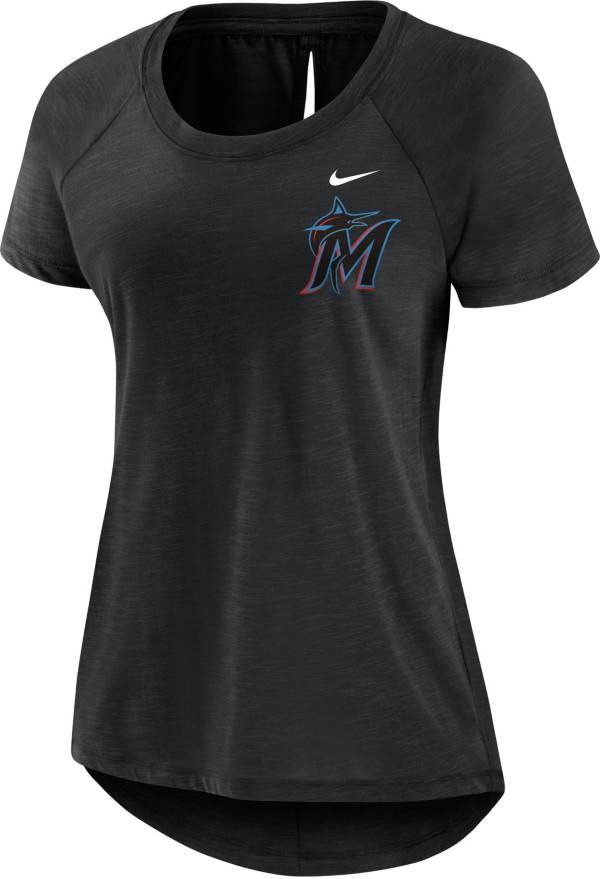 Nike Women's Miami Marlins Black Summer Breeze T-Shirt