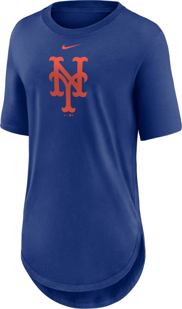 Nike Women's New York Mets Blue Longline Logo T-Shirt