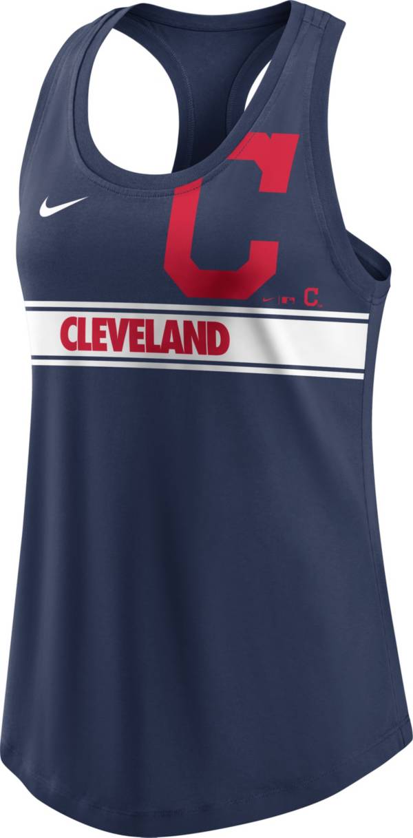 Nike Women's Cleveland Indians Navy Racerback Tank Top