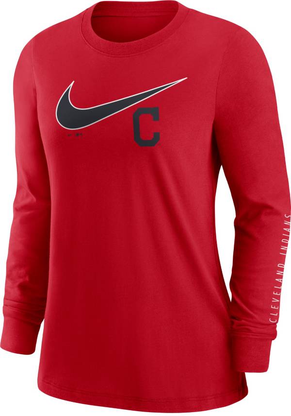 Nike Women's Cleveland Indians Red Long Sleeve T-Shirt