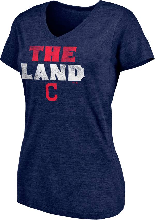 Fanatics Women's Cleveland Indians Navy Hometown V-Neck T-Shirt